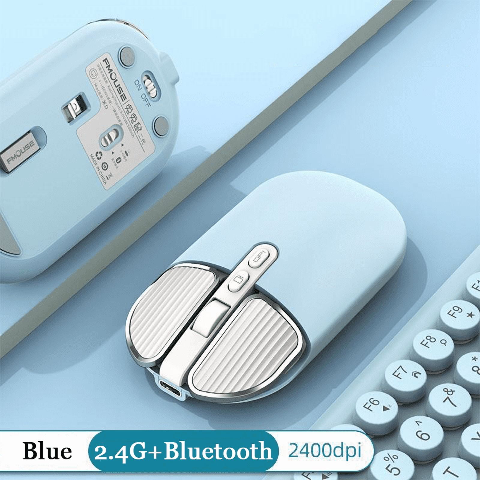 2.4Ghz Wireless Bluetooth Mouse Dual Mode USB Optical Mice Rechargeable Gaming Silent Mouse For Xiaomi PC Laptop Computer Office