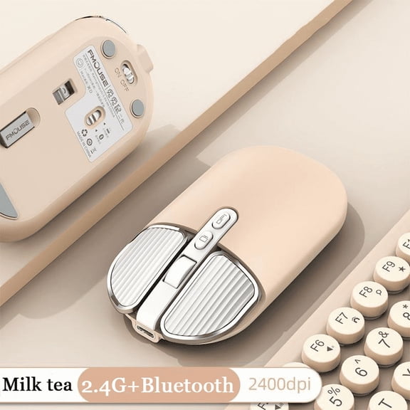 2.4Ghz Wireless Bluetooth Mouse Dual Mode USB Optical Mice Rechargeable Gaming Silent Mouse For Xiaomi PC Laptop Computer Office