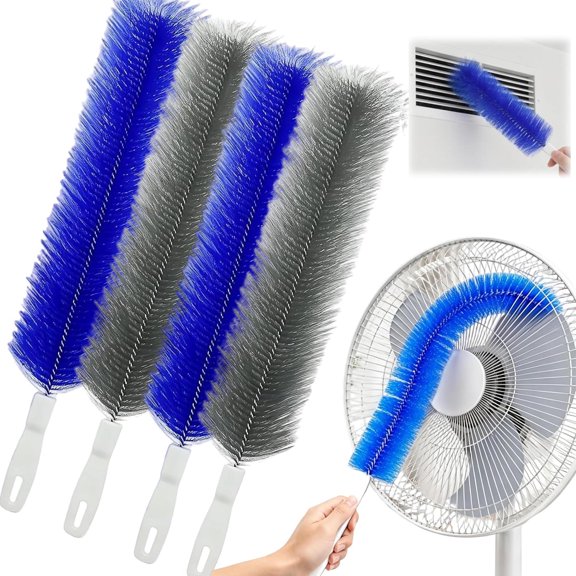 2/4PCS Bendable Microfiber Head with Reusable Dust Removal, Flexible Long Reach for Fans, Air Conditioners, Car Vents & Blinds