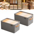 thumbnail image 1 of 2/4PCS Cation Multi Functional Folding Wardrobe Organizer, Multi-functional Folding Wardrobe Boxes, Foldable Drawer Storage Boxes with Handles(18.5*11.02*7.87 inches) (Grey*4), 1 of 7