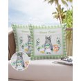 2/4PCS Easter Plaid Bunny Green Waterproof Decorative Sofa Pillowcase
