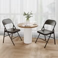 thumbnail image 1 of 2/4PCS Folding Chairs, Portable & Stackable Commercial Seat with Metal Frame, Heavy Duty Foldable Chairs for Office Wedding Party, 350 Pound Capacity, 1 of 9
