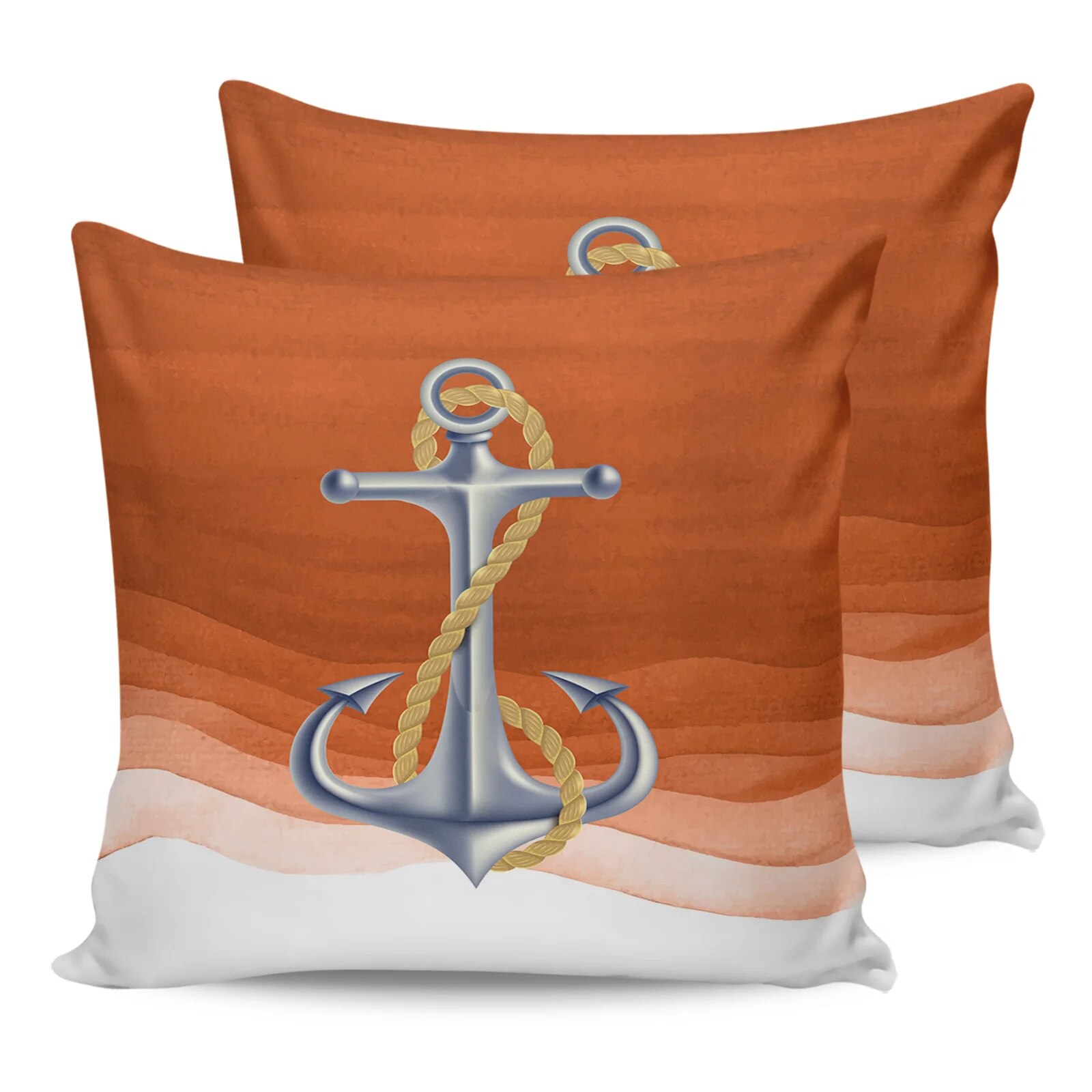 2/4PCS Outdoor Garden Chair Waterproof Cushion Cover Geometric Stripes