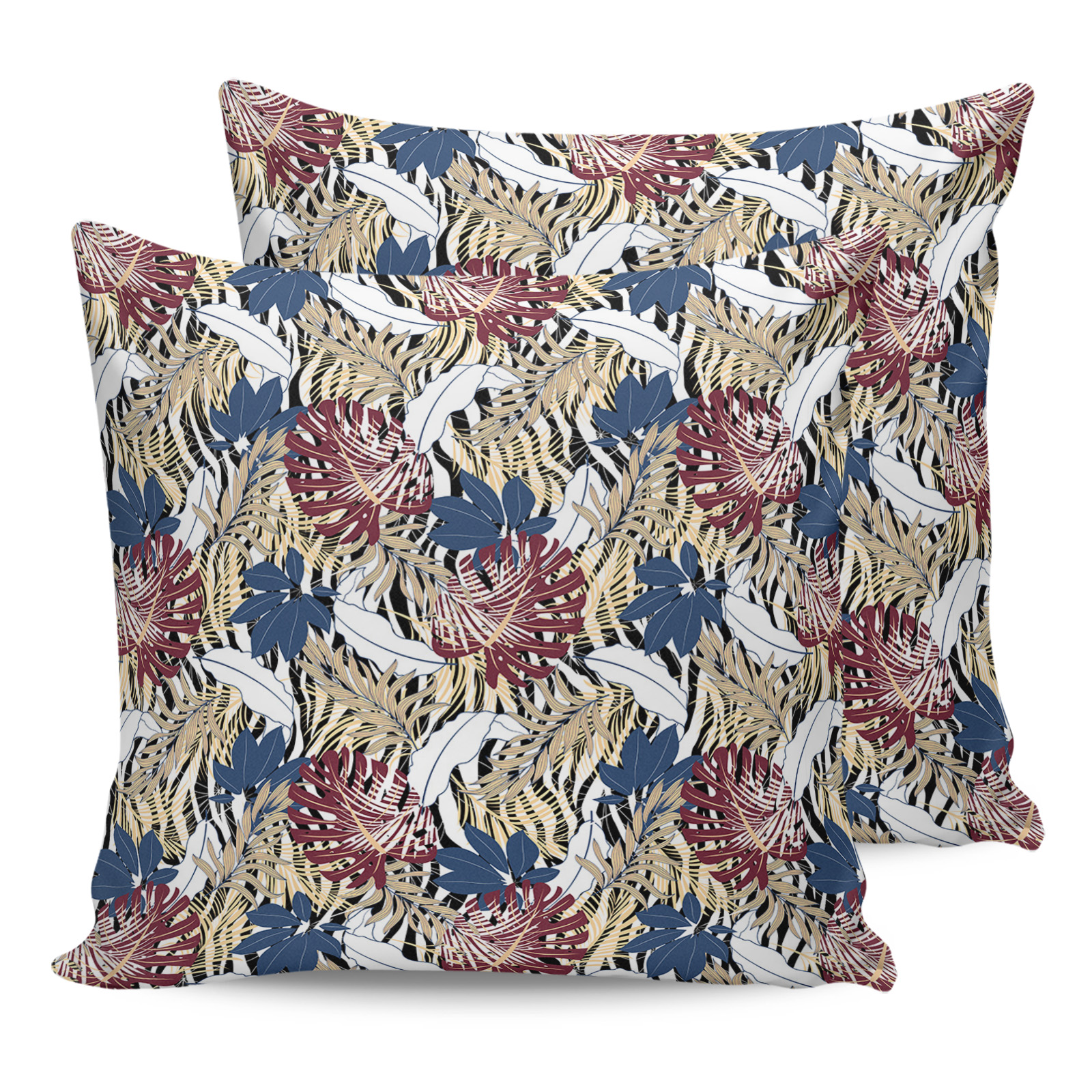 2/4PCS Outdoor Garden Chair Waterproof Cushion Cover Green Leaves