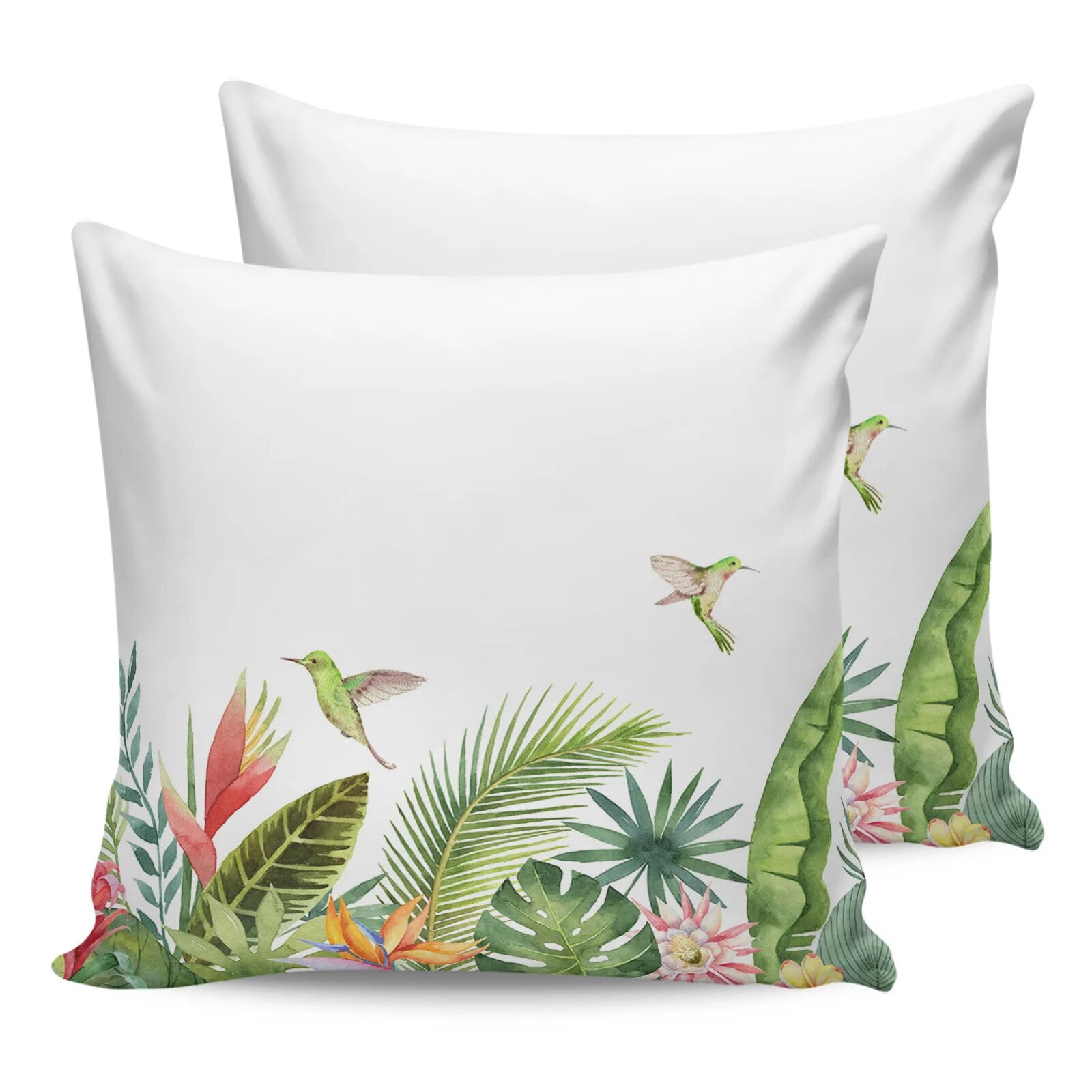 2/4PCS Outdoor Waterproof Pillowcase Tropical Jungle Plant Monstera