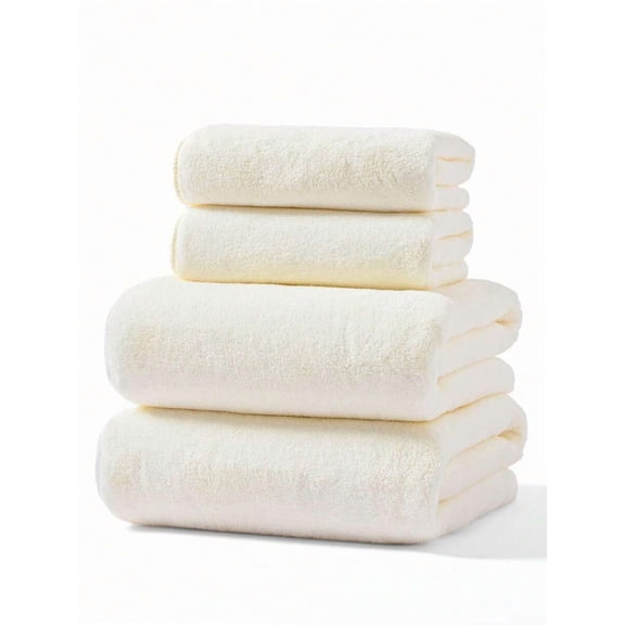 2/4PCS Soft Coral Fleece Towel Set - Absorbent Quick-Dry Non-Shedding (34"x75" to 90"x170" Sizes, Home/Beach Use | Autumn/Back to School Bathroom Decor Gift)