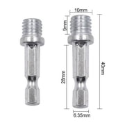 2/4Pc M10 Polishing Disc Connecting Rod 1/4\" Hexagon Connecting Rod Adapter Drill Chuck For Extension Electric Drill Sanding Pad