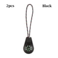 thumbnail image 1 of 2/4Pcs 120*26mm Keychain Bag Accessories Camping Hiking Plastic Mini Survival Compass Zipper Tail Rope Pocket Compasses EDC Outdoor Tools BLACK 2PCS, 1 of 1