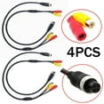 thumbnail image 1 of 2/4Pcs 4 Pin FeMale to RCA Adapter Cable Converter for Car Backup Camera Video, 1 of 7