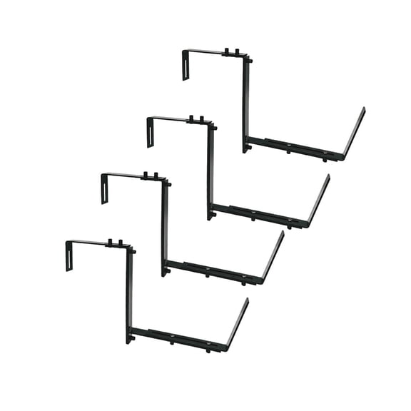 2/4Pcs Adjustable Window Box Bracket Wall Mount Flower Box Bracket Heavy Duty Planter Shelving for Garden Railing