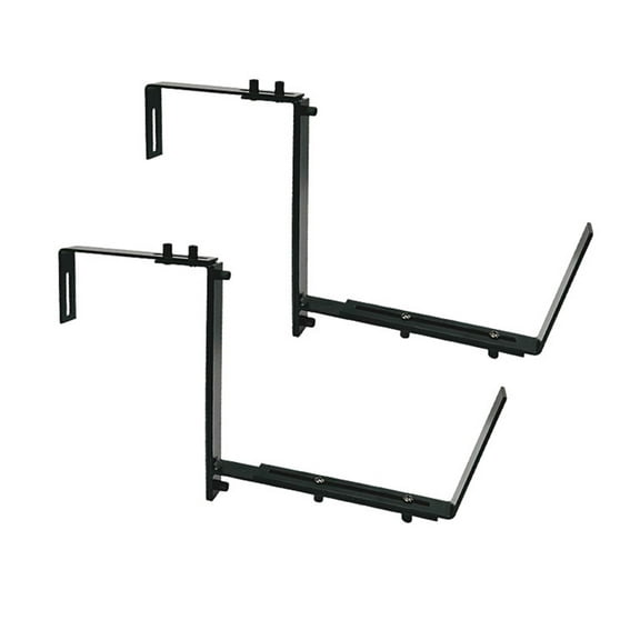 2/4Pcs Adjustable Window Box Bracket Wall Mount Flower Box Bracket Heavy Duty Planter Shelving for Garden Railing