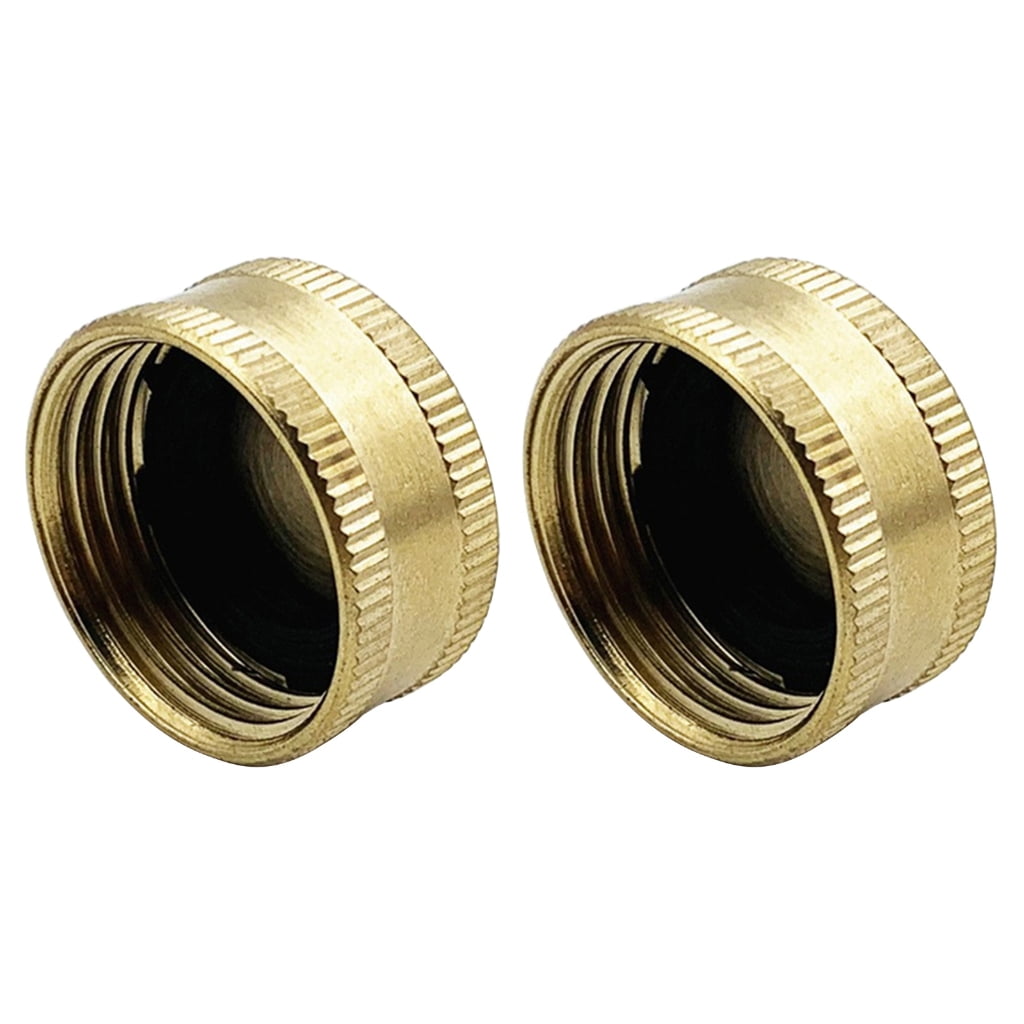 2/4Pcs Brass Garden Hose End Caps 3/4" Female Garden Hose Caps Water