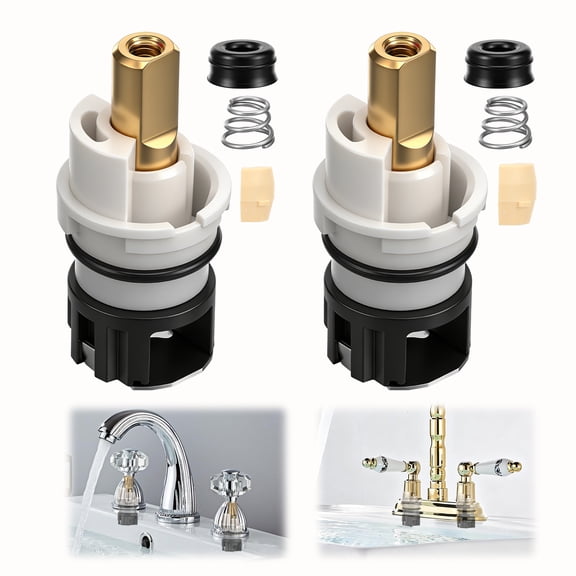2/4Pcs Faucet Stem Replacement RP25513 Faucet Stem Assembly Kit with Cartridge Seat Spring Turn Stop for Bathroom