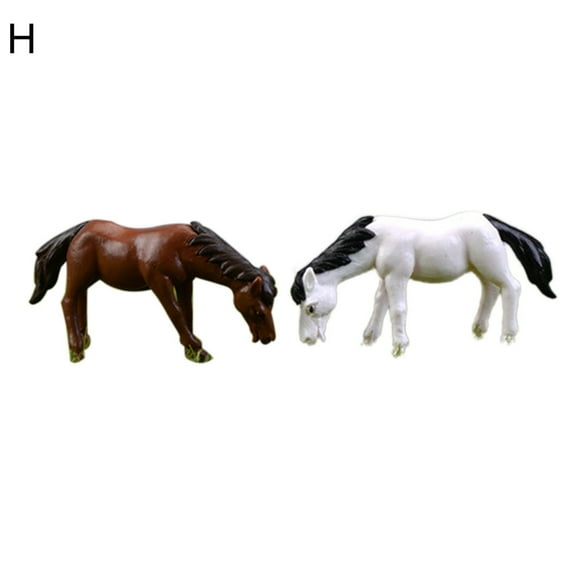 2/4Pcs Resin Horse Turtle Windmill Miniature Dollhouse Ornament Garden Decor Fairy Garden Accessories Cake Toppers Decoration Set for Succulent Planter Moss Landscape