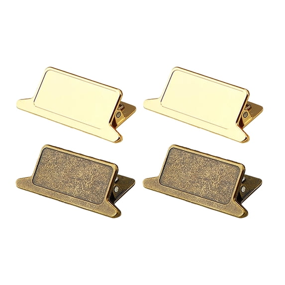 2/4Pcs Retro Note Paper Clip Metal Document Clamp For Receipts Journal Notebook