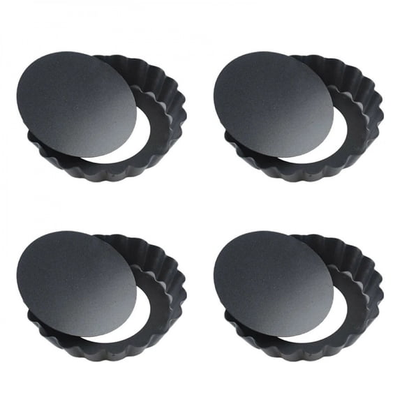 2/4Pcs Tart Quiche Pans With Removable Bottom Pie Pizza Cake Molds Non-Stick Fluted Sides Mini Tart Pans Baking Cup Bakeware