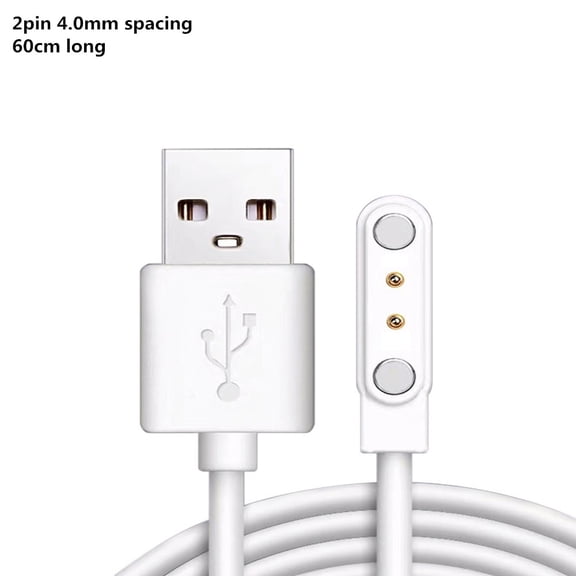 2/4Pin Magnetic Charging Cable 2.84/4.0/7.62mm Spacing Magnetic Charging Cable for Smart Watch Wristwatch Juicer USB Power Charger