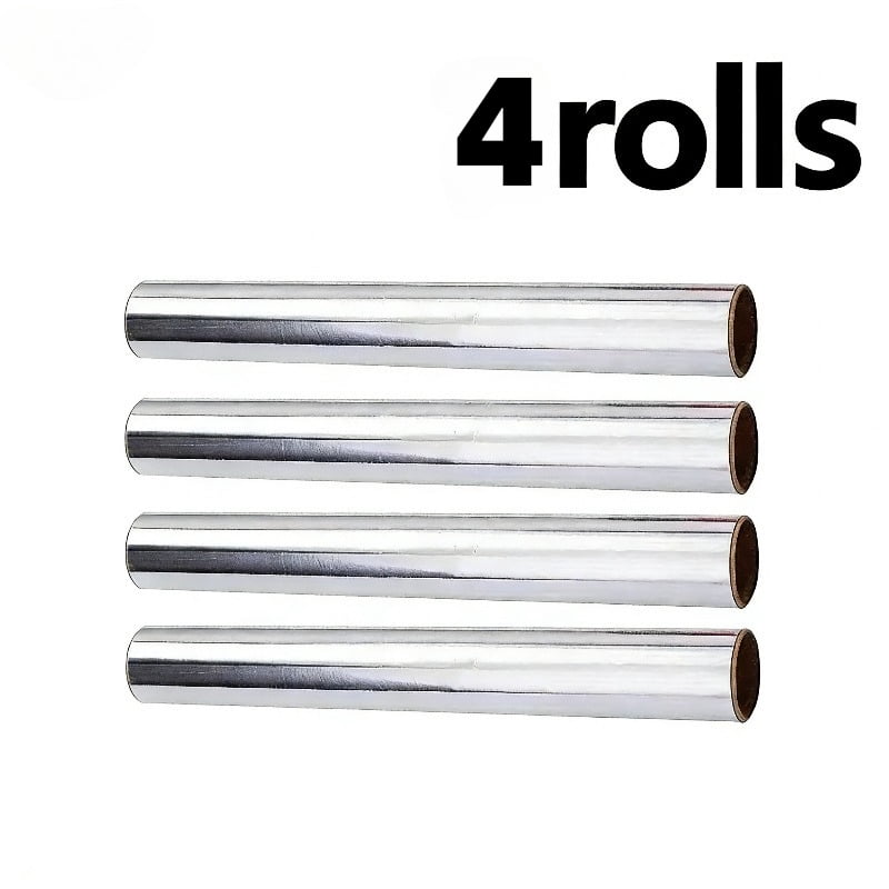 2/4Rolls Disposable Tin Foil Roll Tin Foil Paper Roll Oil Resistant Barbecue Air Fryer Kitchen Family Gatherings Baking Tool