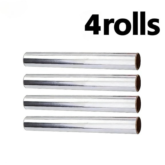 2/4Rolls Disposable Tin Foil Roll Tin Foil Paper Roll Oil Resistant Barbecue Air Fryer Kitchen Family Gatherings Baking Tool