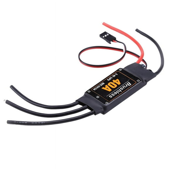 2-4S 40A Brushless ESC Drone Airplanes Parts Speed Controller Motor for RC FPV Quadcopter Helicopter (Standard),1 x Brushless ESC,Black