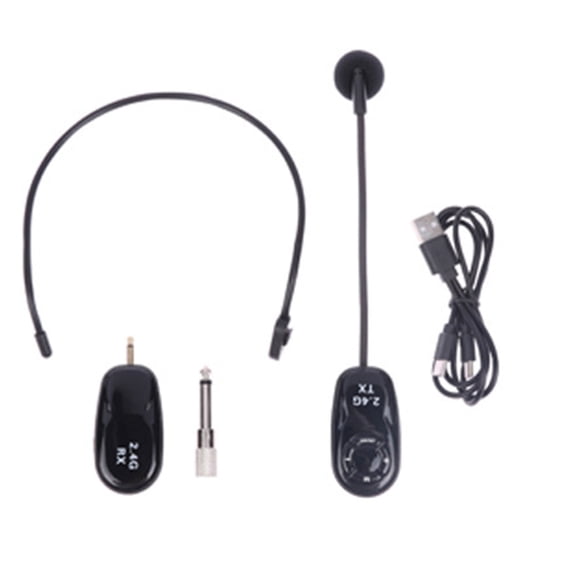 2.4g Headmounted Microphone Plug Play Teacher Conference Speech Loudspeaker Mic With Receiver TourGuide