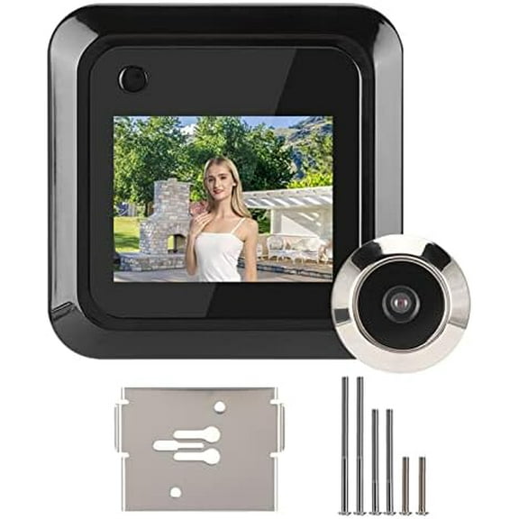 2.4in Smart Door Viewer 95 Wide Angle Digital Door Viewer Peephole Camera TFT LCD Screen Display Door Viewer Camera Door Peephole Camera for Home Security System$$Tools & Hardware Other
