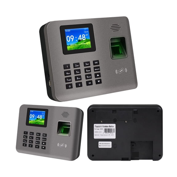 2.4inch Biometric Fingerprint Time Attendance Machine RFID Card TCP/IP/USB Employee Check-in/Check-out Device Software - Efficient Management