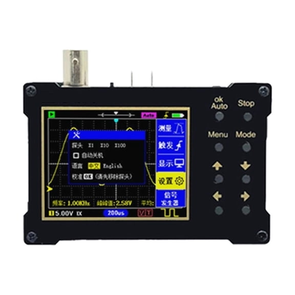 2.4inch Screen Digital Oscilloscope 1MHz&18MHz Analog Bandwidth Support Signal Generator 40MSa/s Sampling Rate ,Professional Designed