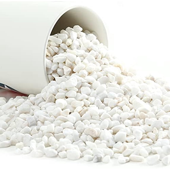 2.4lb Succulent and Cactus Bonsai DIY Rocks, White Gravel for Terrarium, Fairy Gardening, Top Dressing, Mini White Rocks