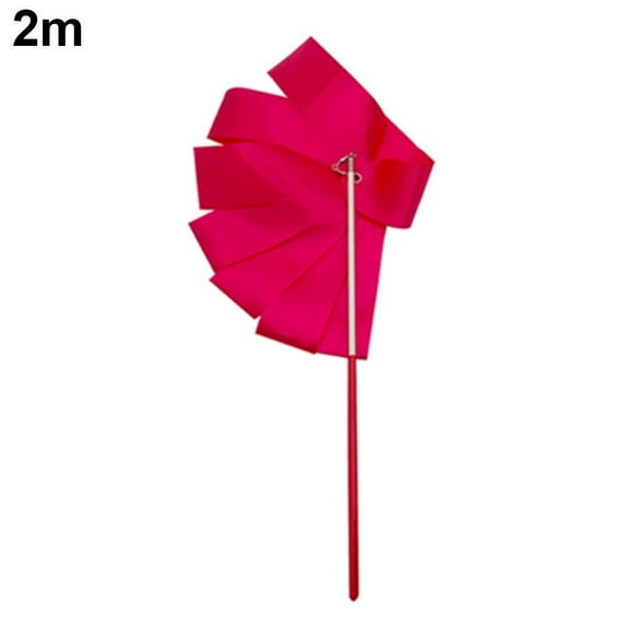 2/4m Dance Rainbow Ribbon Rhythmic Gymnastic Streamer Twirling Baton Rod *м φд Z5K3