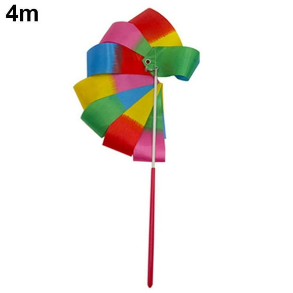 2/4m Dance Rainbow Ribbon Rhythmic Gymnastic Streamer Twirling Baton Rod