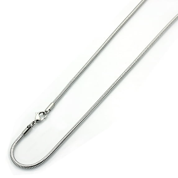 2.4mm Stainless Steel Chain Necklaces Snake Chain ( Available Length 18",20",24",30")