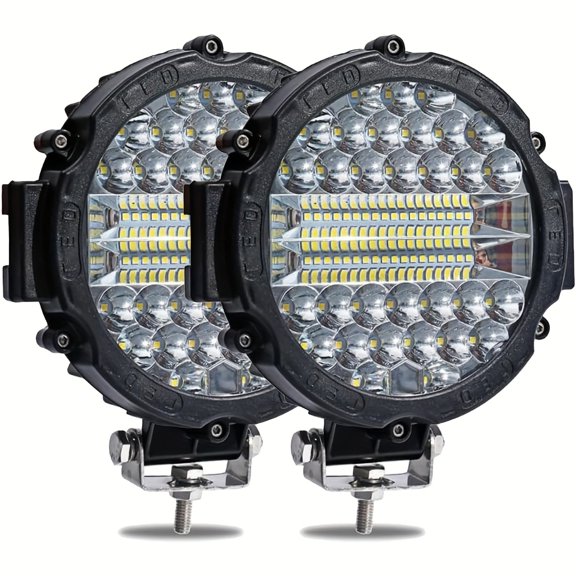 2/4pcs 7 Inch Round LED Lights Pods Bar LED Driving Lamps SUV Offroad Truck