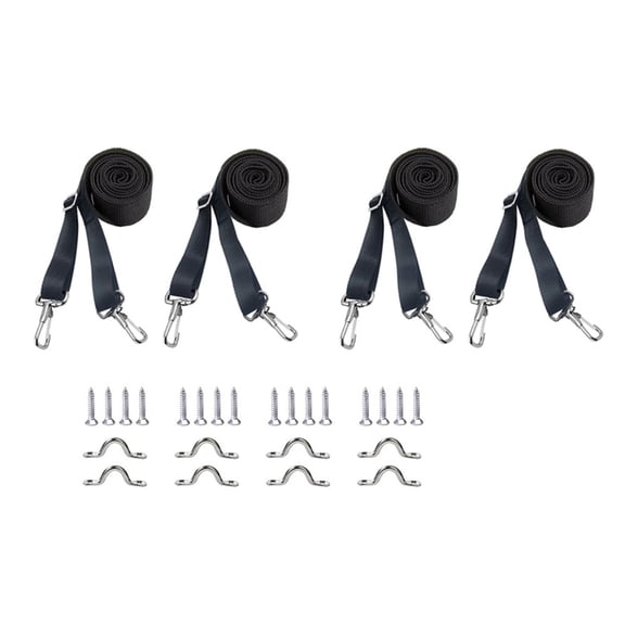 2/4pcs Adjustable Bimini Top Straps Marine & Awning Webbing Strap with Snap Hook