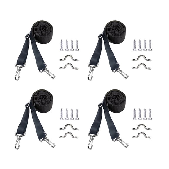 2/4pcs Bimini Top Straps Pad Eye Straps Boats Awning Webbing Straps with Stainless Steel Loop for Canopies Canoe