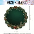 thumbnail image 1 of 2/4pcs Round Placemats for Dining Table, Christmas Created-Emerald Green Golden Pattern Round Table Mats,Best for Christmas, 1 of 7