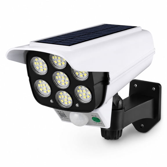 2pcs outdoor solar safety lights, 6 LED motion sensor wall lights with remote control, IP65 waterproof solar floodlights, 3 lighting modes, wide-angle lighting for courtyard, garage, garden,