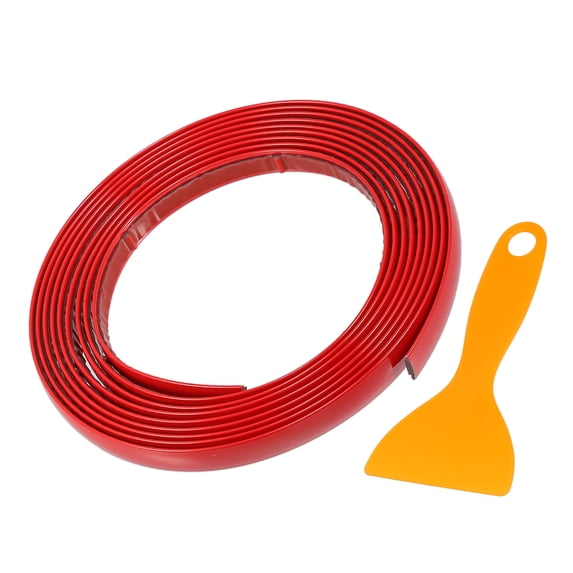 2/5" 10mm Width Self Adhesive Car Door Window Bumper Trim Strip Sticker 10Ft 300cm Gloss Red