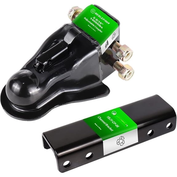 2-5/16 Inch Adjustable Trailer Coupler 14000lbs w/ and 5 Position  and Fasteners