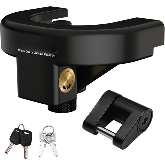 2-5/16 Inch Trailer Hitch Lock Kit,Heavy Duty Anti- Trailer Tongue Reinforced Solid Steel Tow Coupler Locks Set for RV,Camper,Boat,Caravan