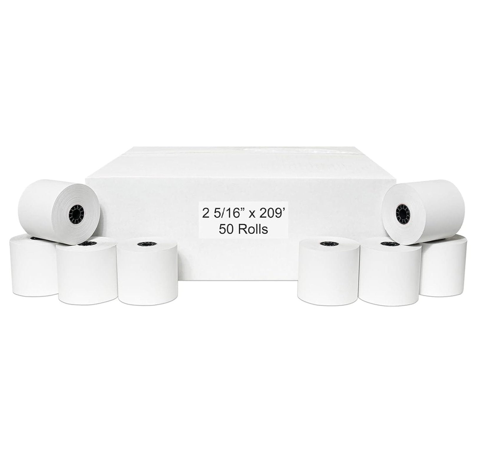 2 5/16" x 209' Gilbarco Thermal Gas Pump Paper Rolls (50 rolls