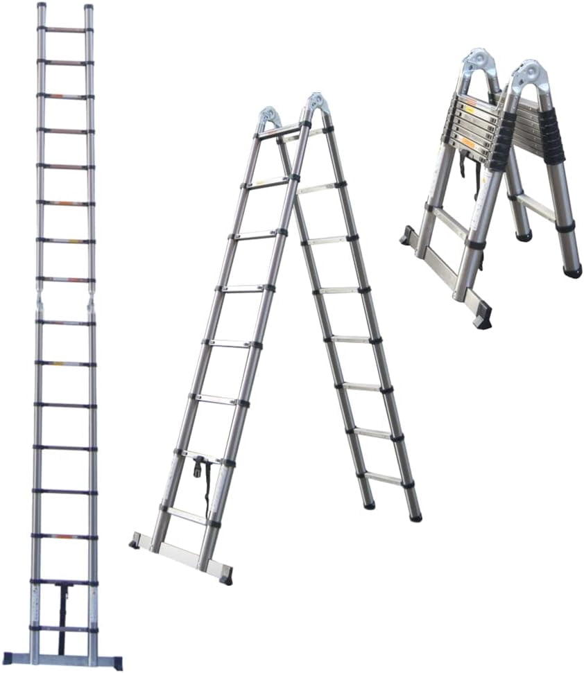 Ladders For Rvs 2.5+2.5M A Frame Stainless Steel Telescoping Ladder Telescopic ...