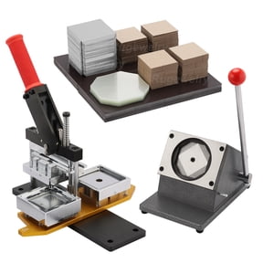 2.52.5in Magnet Maker Machine Kit, DIY Photo Fridge Magnet Making Machine, Press Machine+Paper Cutter+100 Sets Supplies