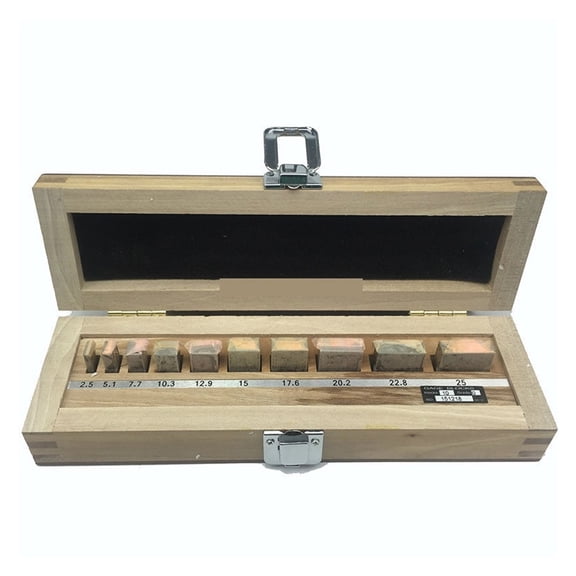 2.5-25mm 0 Grade, Micrometer Inspection Block Gauge Steel Gage Blocks Set, Block Gauge 10pcs/box ,Versatile Applications