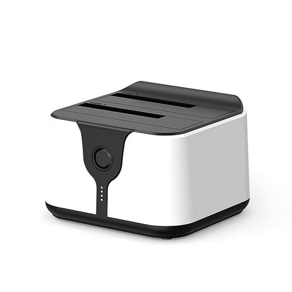 2.5/3.5 Inch SSD External Hard Drive Enclosure to USB 3.0 HDD Case Dual Bay Hard Drive Docking Station US Plug,1 * SSD Case