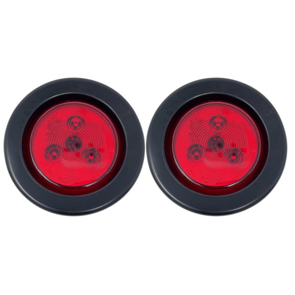 2.5 3 LED Round Side Marker Clearance Lights Grommet DOT SAE P2 FMVSS 180 2x Red