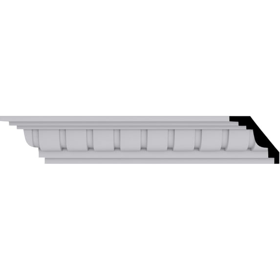 2 5/8"H x 2 3/4"P x 3 3/4"F x 94 1/2"L Sequential Crown Moulding