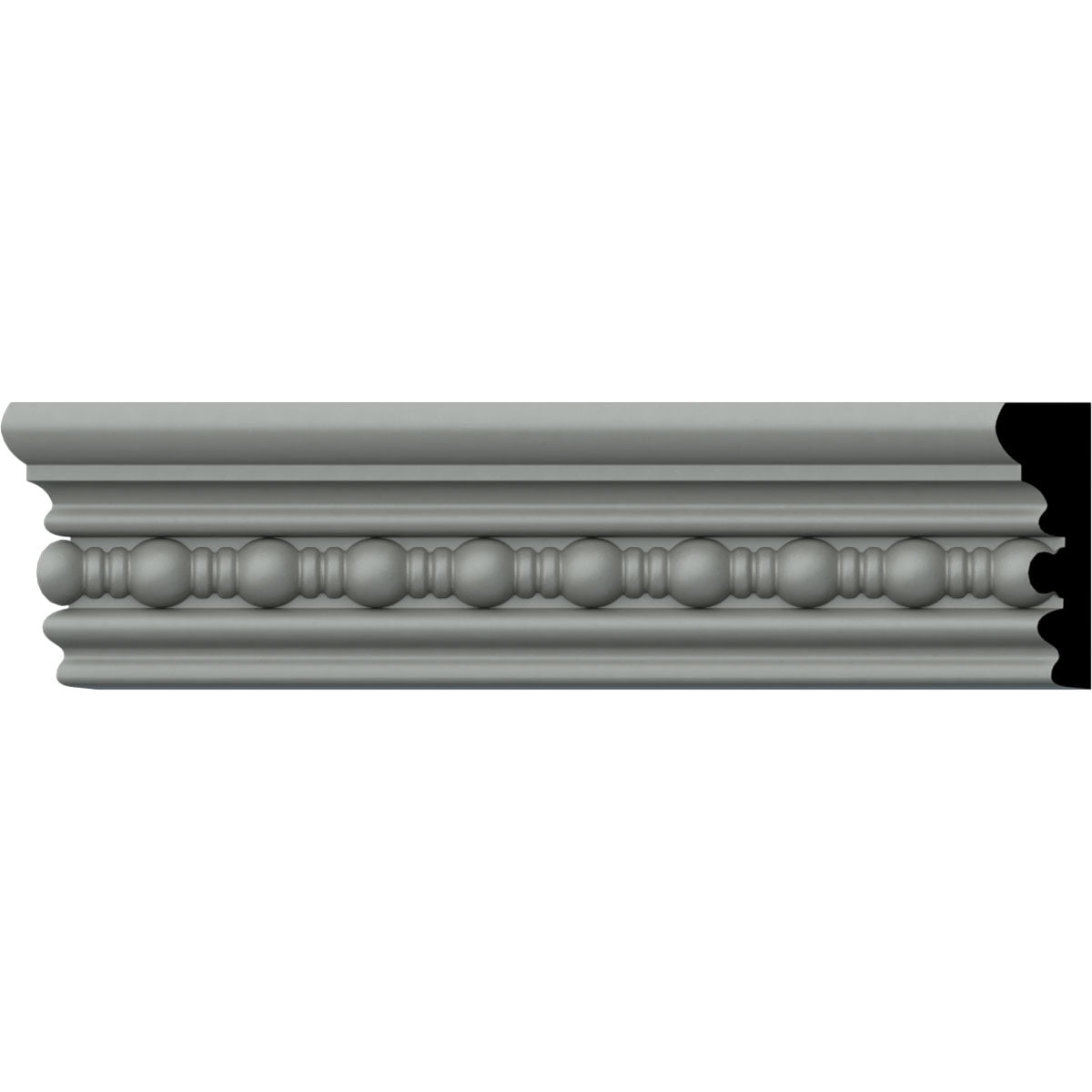 Gray Beaded Polyurethane Panel Moulding 94.5"