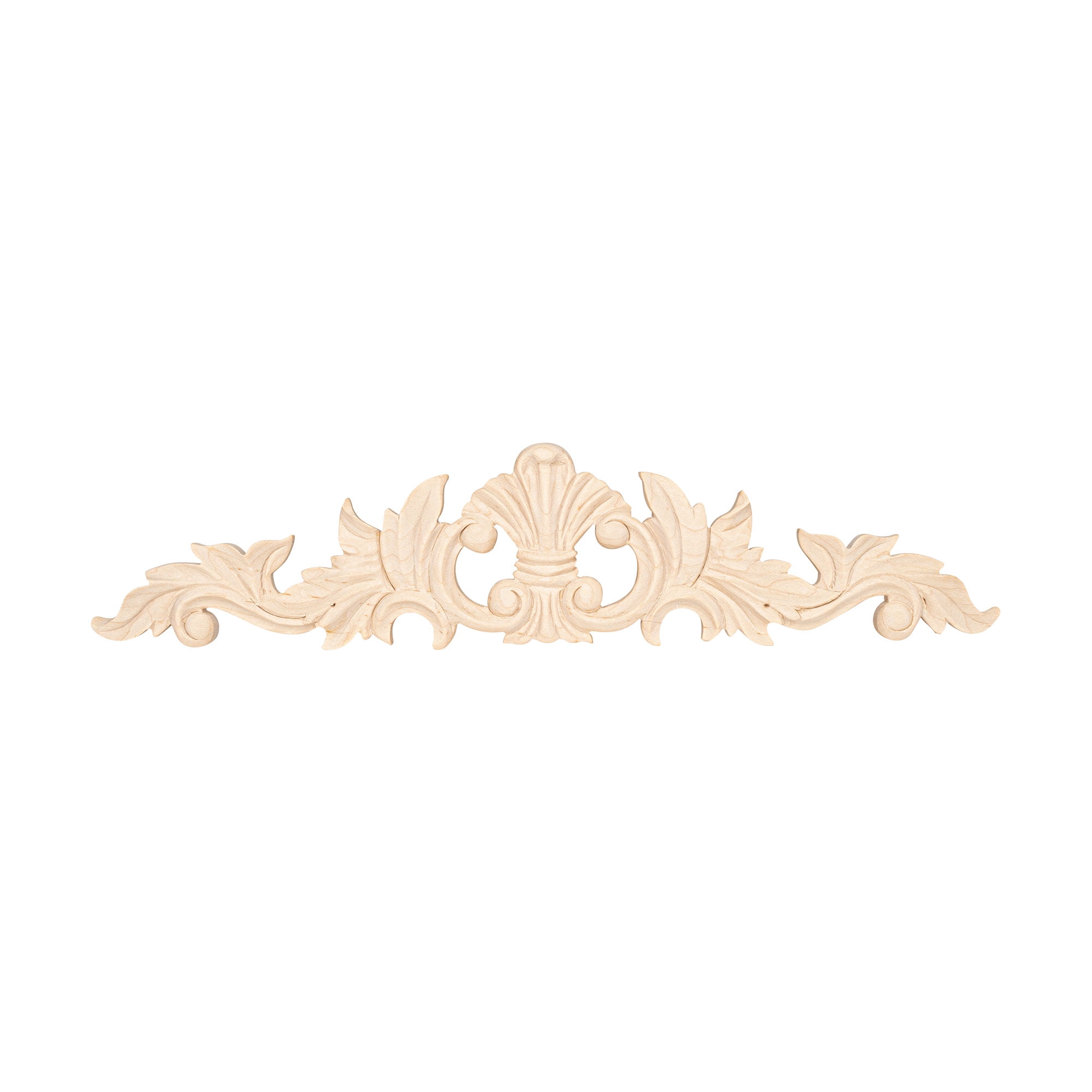 Unfinished Hand Carved Maple Acanthus Wood Onlay Applique