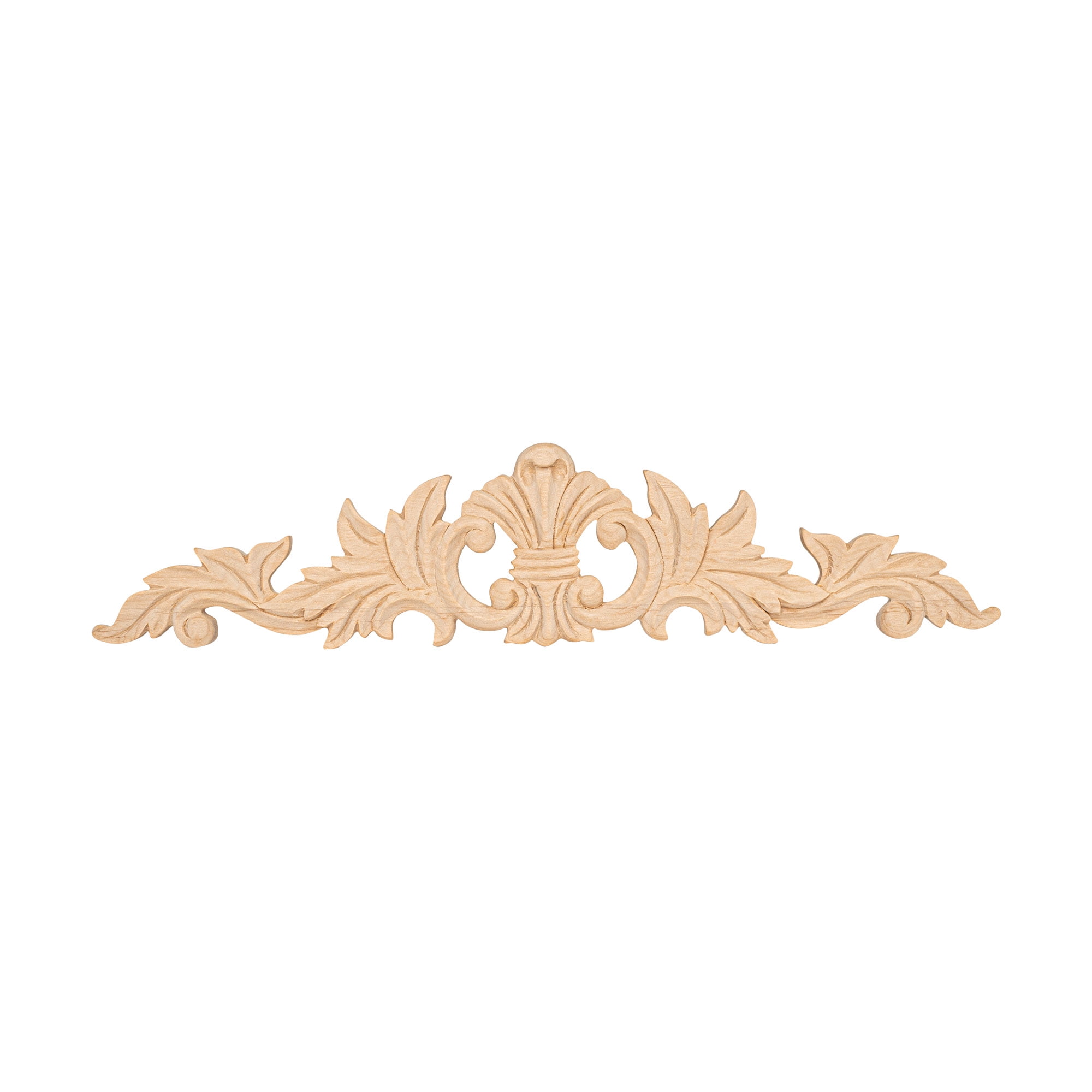 Unfinished Hand Carved Alder Wood Acanthus Applique